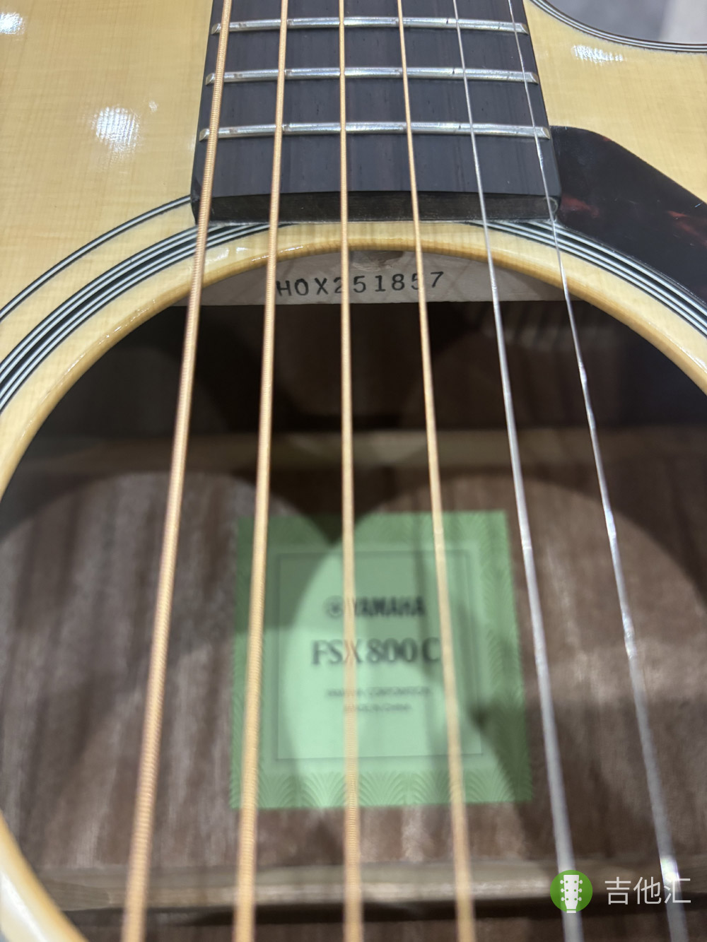 雅马哈FSX800C 音孔编码实拍图