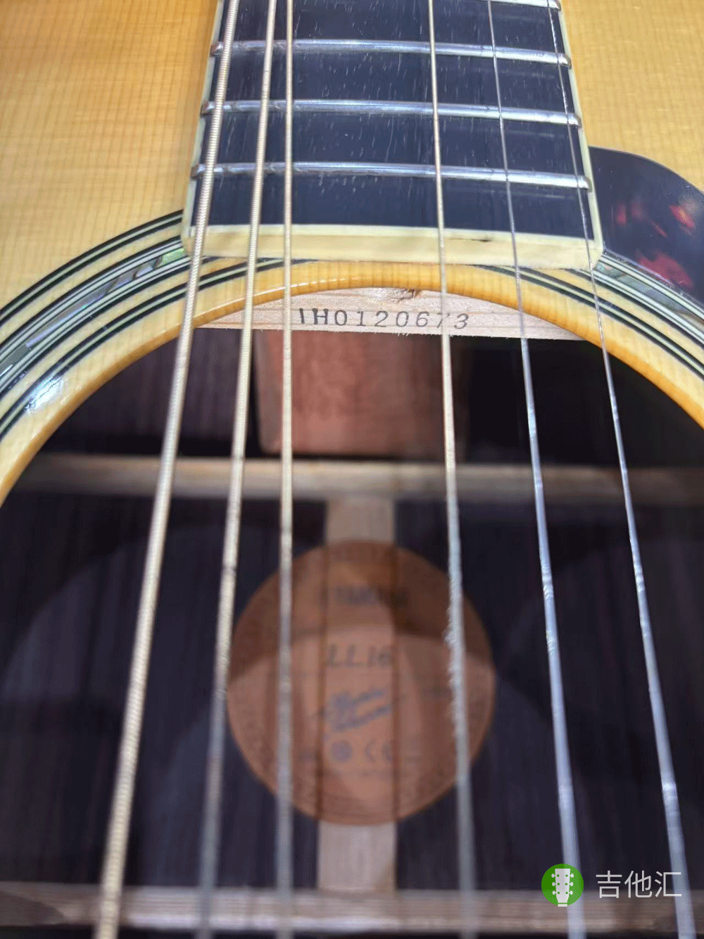 雅马哈LL16 音孔编码实拍图