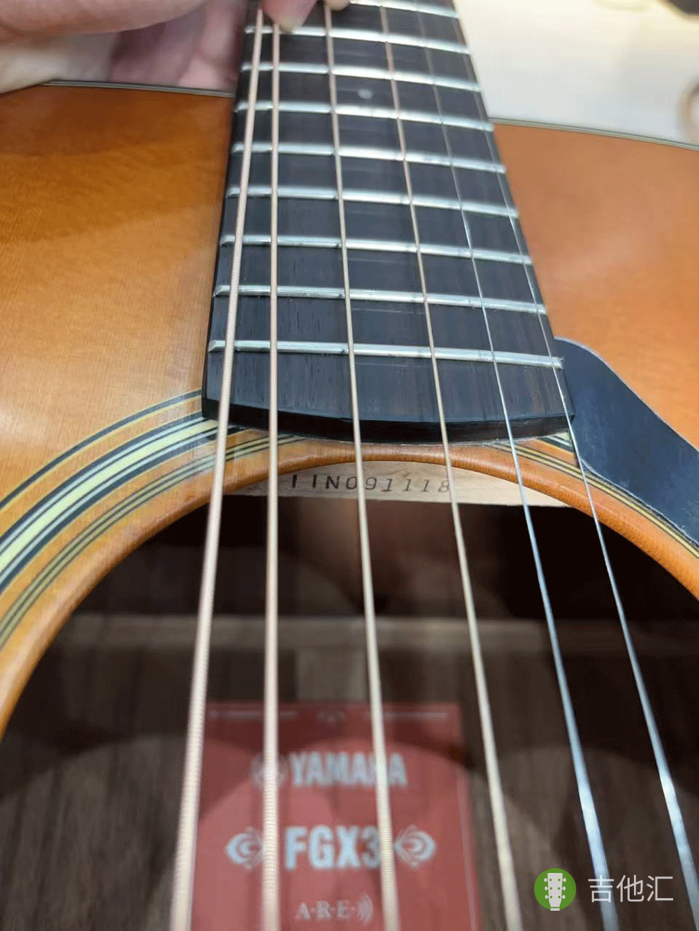 雅马哈FGX3 音孔编码实拍图