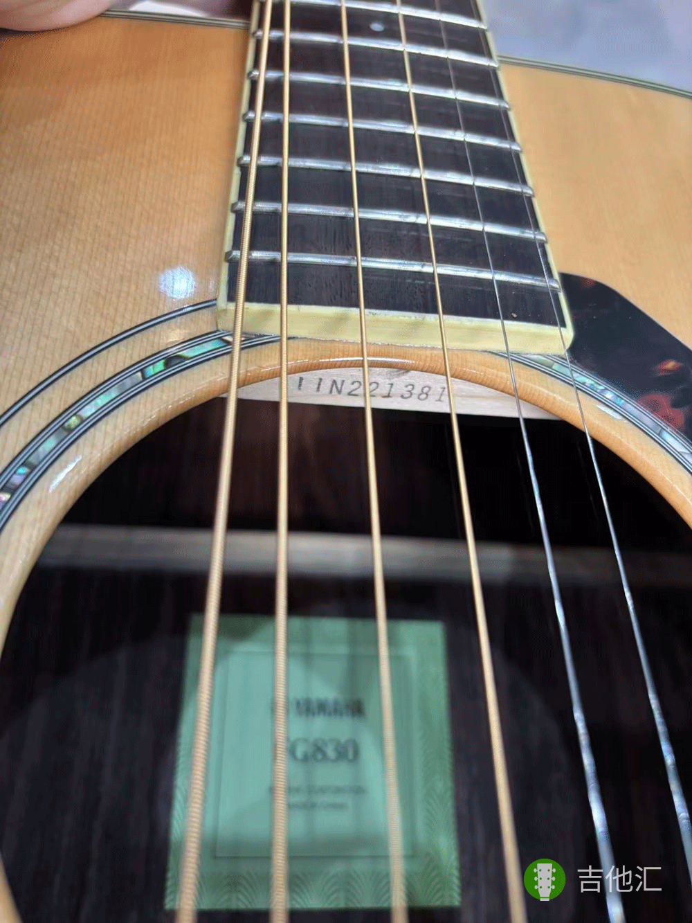 雅马哈FG830 音孔编码实拍图