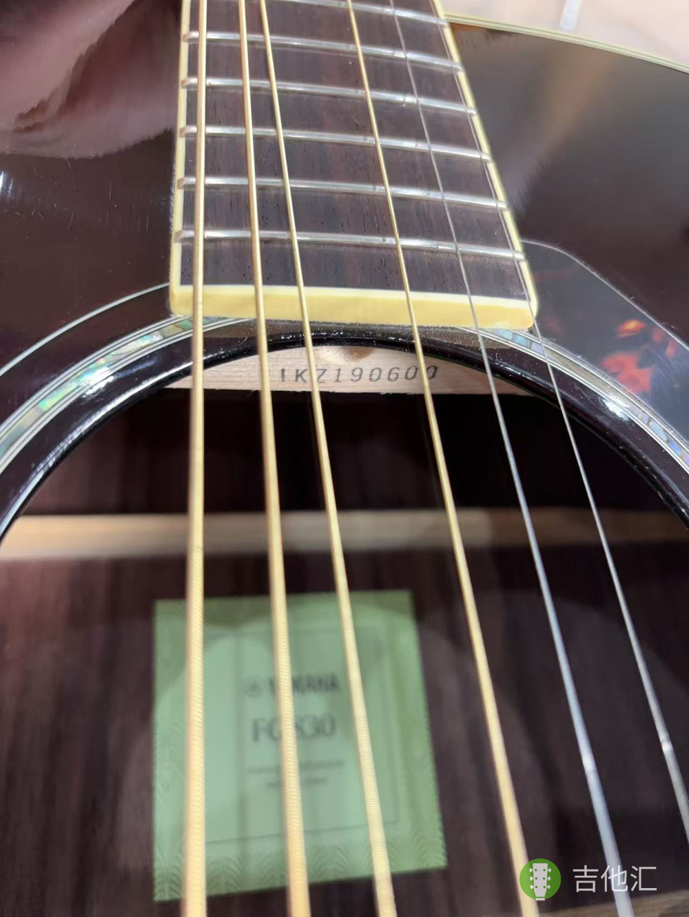 雅马哈FG830 音孔编码实拍图
